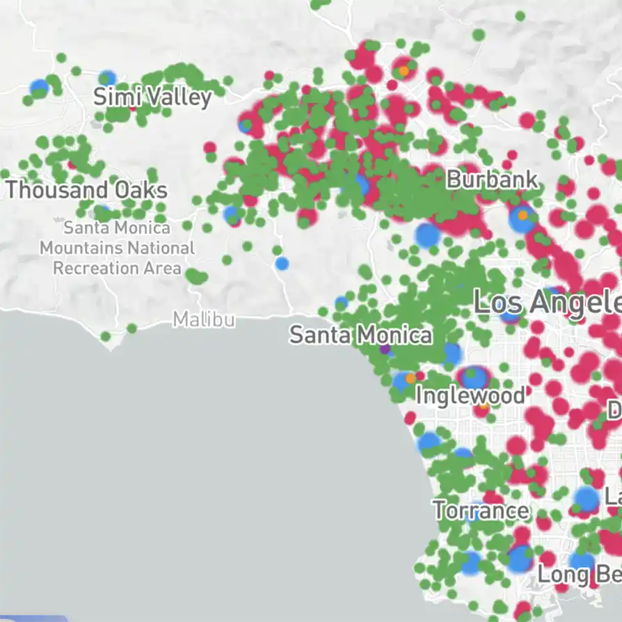 Mosquito population in Los Angeles